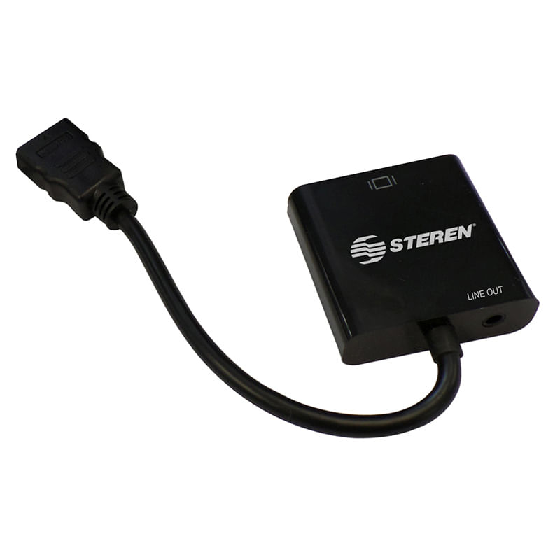 9990 - ADAPTADOR HDMI A VGA, LARGO 25 5 CM CON CABLE DE AUDIO