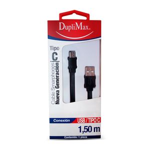 Cable Usb Tipo A 2.0  A Usb Tipo C, 1.5M, Color Negro 245010C