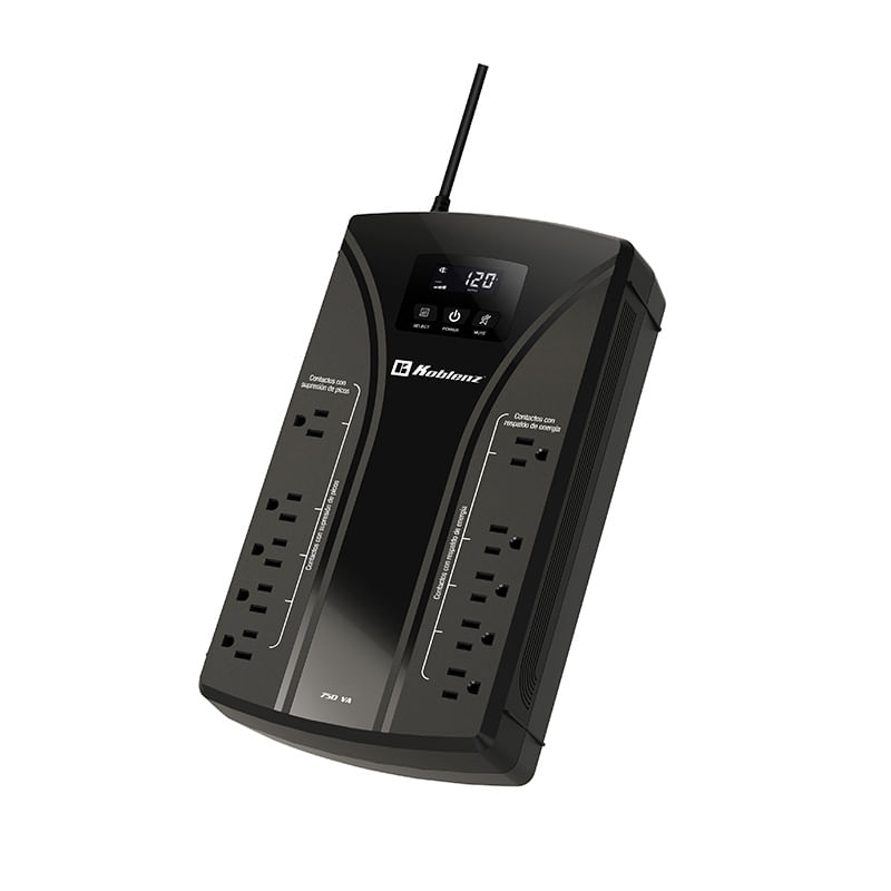 17100 - NO BREAK KOBLENZ 7522-USB, PANEL LCD, 750VA/420W, 10 CONTACTOS