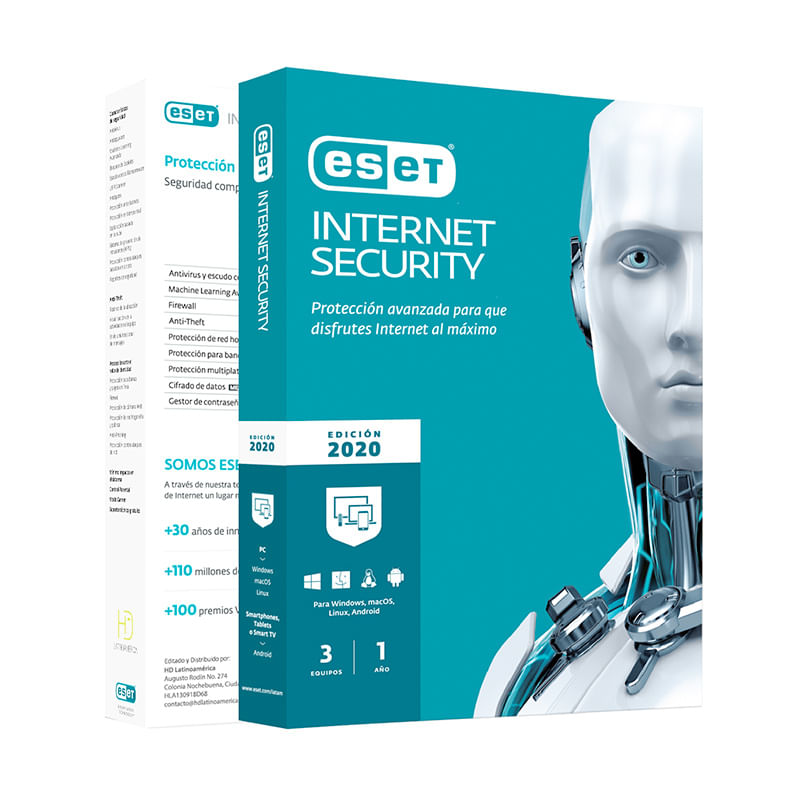 17161 - ANTIVIRUS ESET INTERNET SECURITY 3 USUARIOS V13  V2020