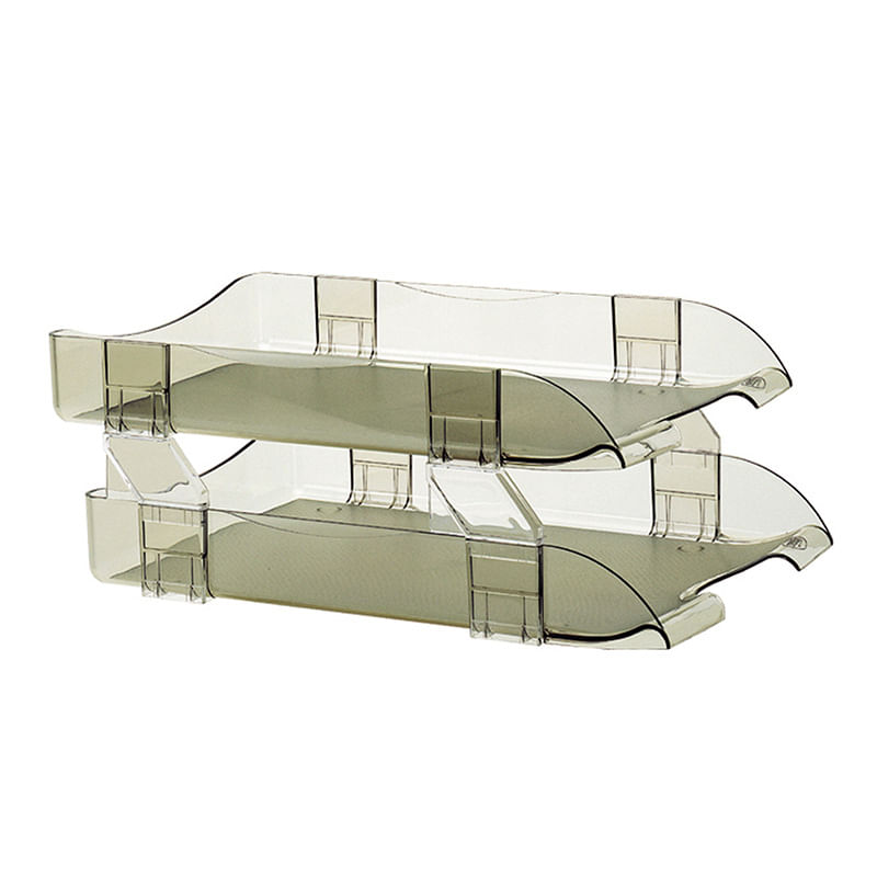 12798 - CHAROLA OFICIO 2 NIVELES HUMO SABLON