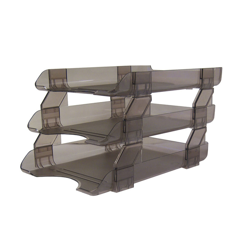 12797 - CHAROLA CARTA 3 NIVELES HUMO SABLON