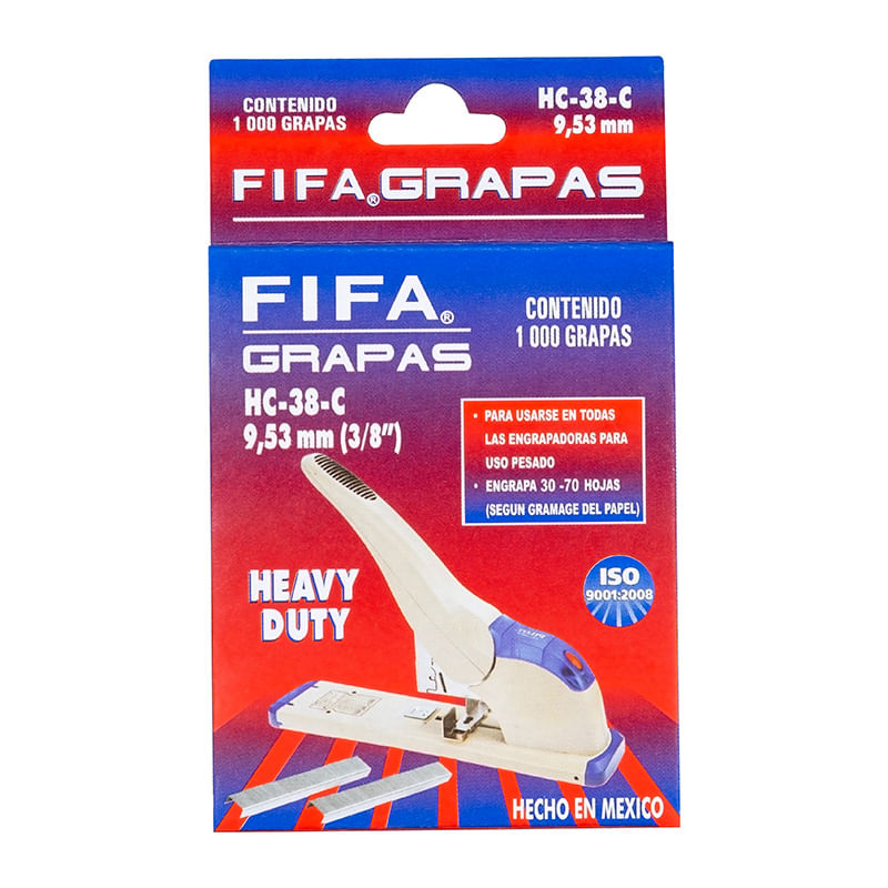 17270 - GRAPA 3/8" HEAVY DUTY CON 1000PZAS 60HJS FIFA