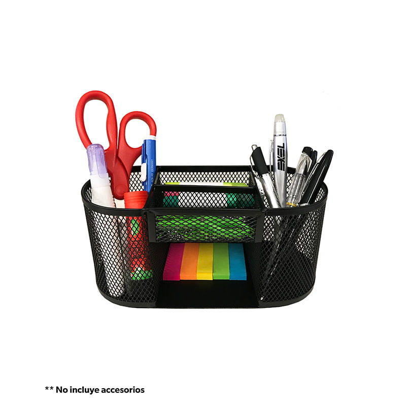 17500 - ORGANIZADOR DE MALLA METALICA 5 SECCIONES NEGRO