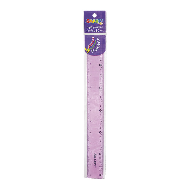 13087 - REGLA PLASTICA 30CM FLEXIBLE COLORES SURTIDOS