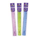17619 - REGLA PLASTICA 30CM FLEXIBLE COLORES SURTIDOS