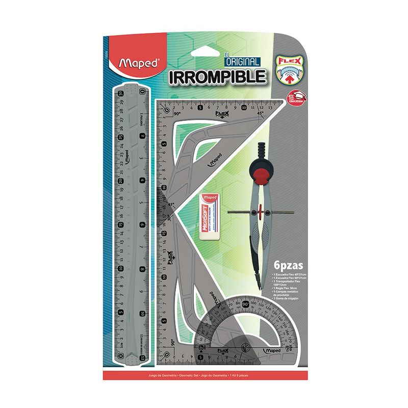 14902 - JUEGO GEOMETRIA MEDIANO IRROMPIBLE METAL