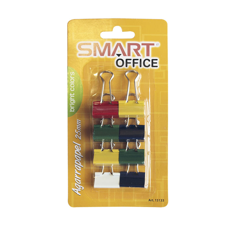 14816 - SUJETA DOCUMENTOS 25MM COLORES ULTRA BLT CON 8PZAS