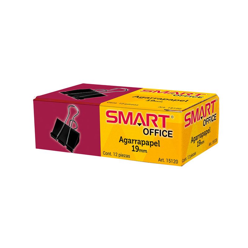 14815 - SUJETA DOCUMENTOS 19MM NEGRO CON 12PZAS