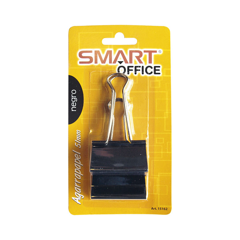 14940 - SUJETA DOCUMENTOS 51MM NEGRO BLT CON 2PZAS