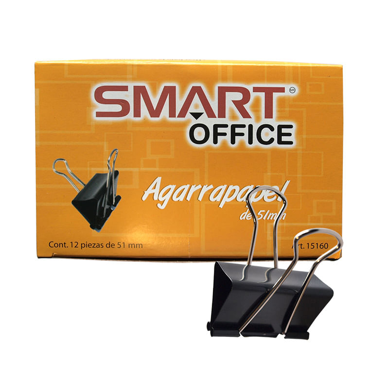 14941 - SUJETA DOCUMENTOS 51MM NEGRO CJA CON 12PZAS