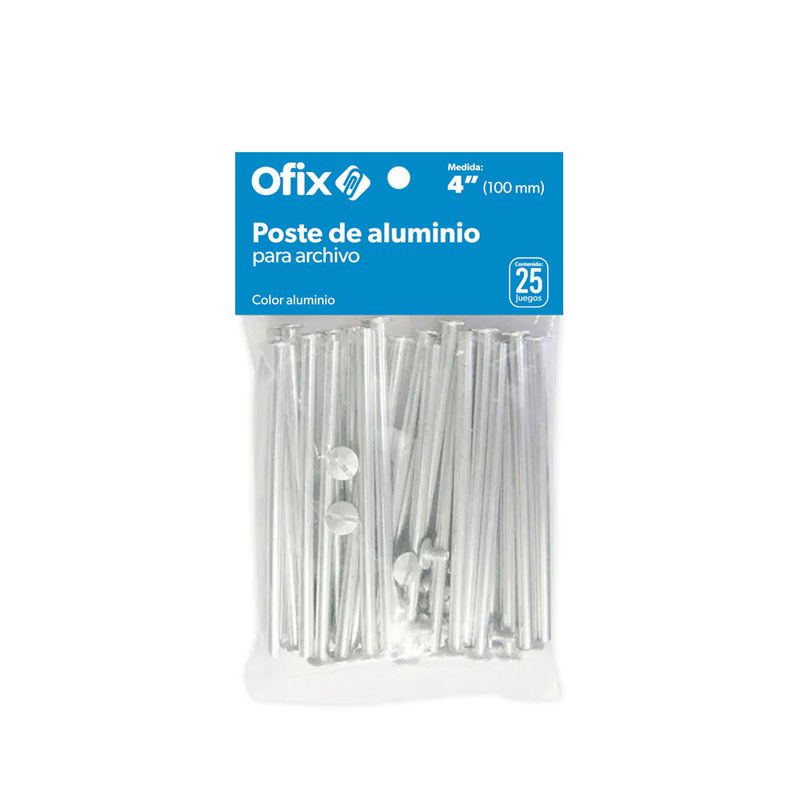 15365 - POSTES ALUMINIO 100MM 4" CON 25