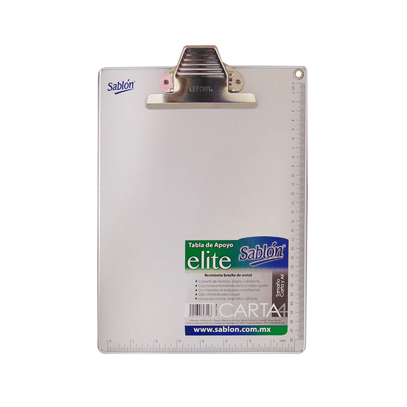 15232 - TABLA SUJETAPAPEL ALUMINIO CON BROCHE METALICO