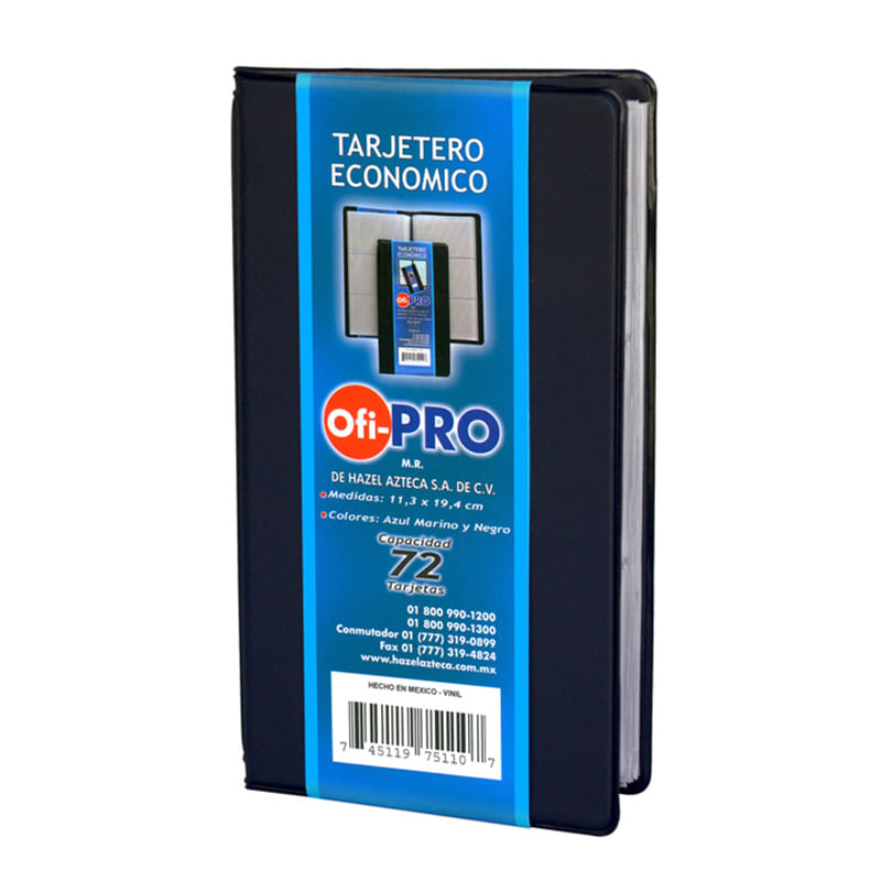 15694 - TARJETERO PARA 72 TARJETAS NEGRO