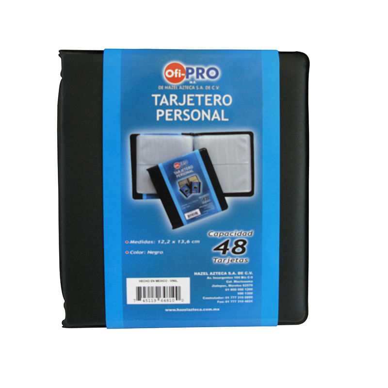 15693 - TARJETERO PARA 48 TARJETAS ESQUELA NEGRO