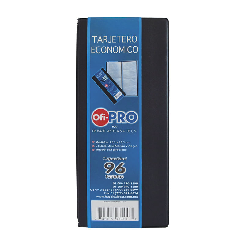 15685 - TARJETERO ECONOMICO NEGRO C/DIRECTORIO