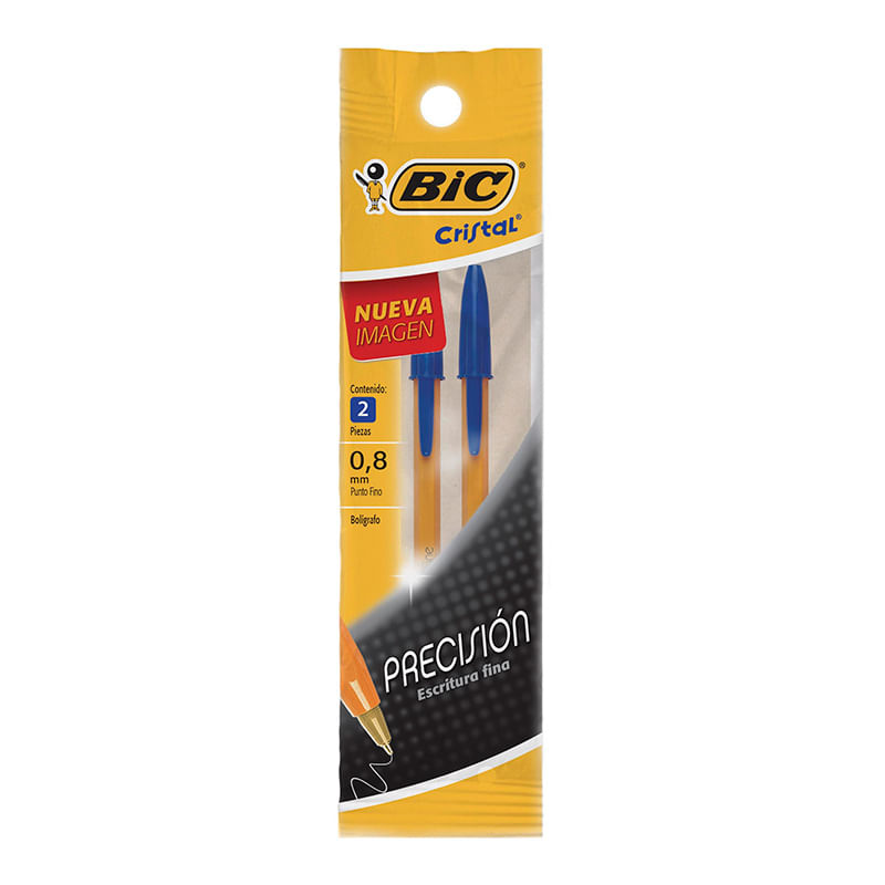 12318 - BOLIGRAFO FINO STICK AZUL CON 2 PRECISION BIC