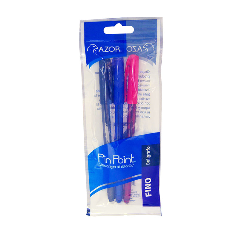 13271 - BOLIGRAFO PF PIN POINT BOLSA C/3 COLORES SURTIDOS