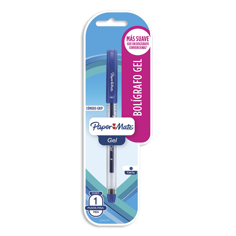 14936 - BOLIGRAFO FINO GEL STICK AZUL 100ST BLT