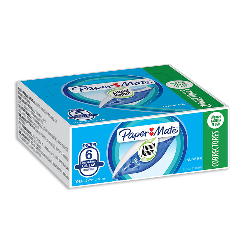 9719 - CINTA CORRECTORA 8 5M DRYLINE GRIP CJA 6 PZAS