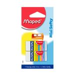 14986 - GOMA BORRAR MINI CON 2 SOFTY + SACAPUNTAS PLASTICO BLT