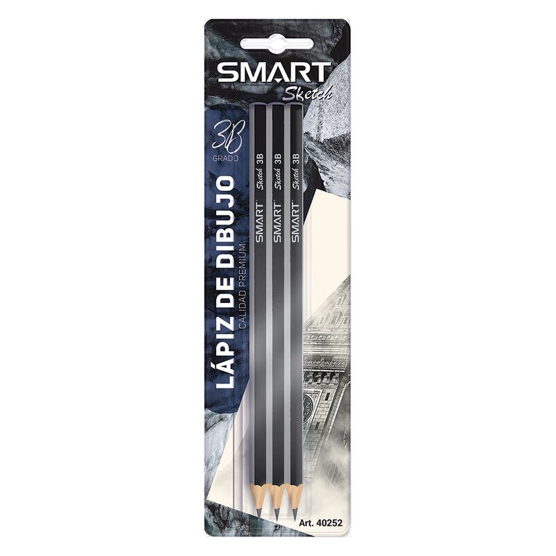 10551 - LAPIZ PARA DIBUJO 3B PREMIUM SKETCH BLT CON 3