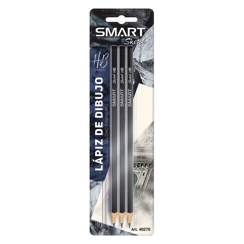 LAPIZ PARA DIBUJO HB PREMIUM SKETCH BLT CON 3