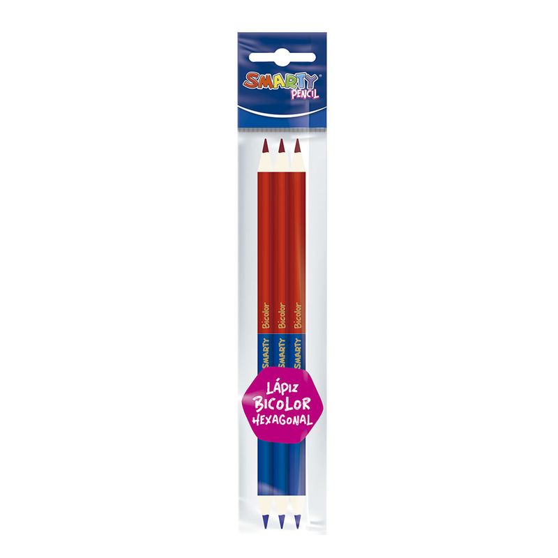 10299 - LAPIZ BICOLOR HEXAG DELG SMART BOL CON 3