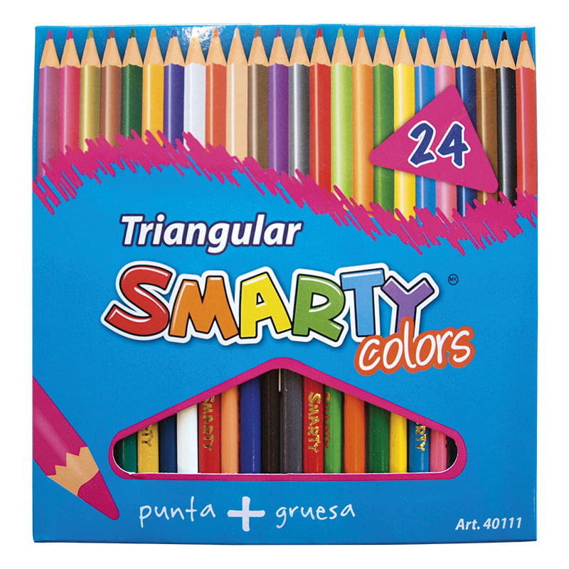 9807 - LAPICES DE COLOR 24-L TRIANGULAR SMARTY
