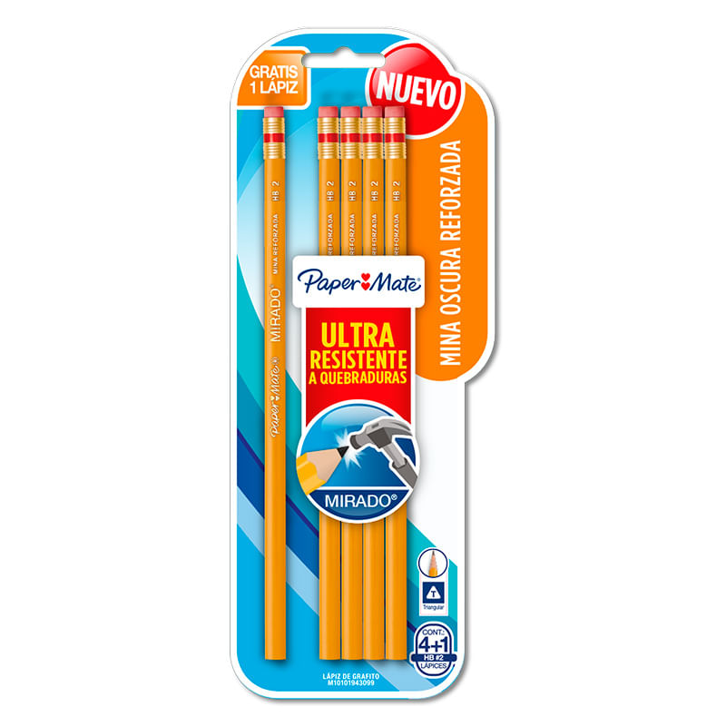 15631 - LAPIZ GRAFITO CON GOMA #2 TRIANGULAR MIRADO BLT CON 4