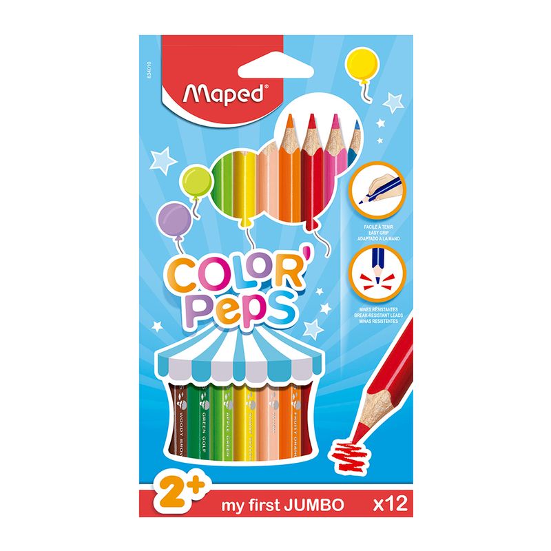 9667 - LAPICES DE COLOR 12-L JUMBO TRIANGULAR COLOR'PEPS