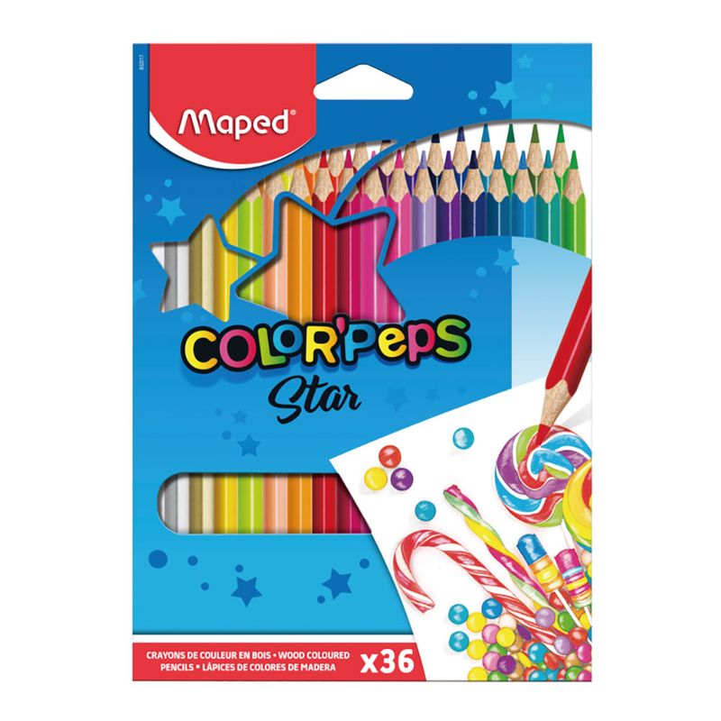 9848 - LAPICES DE COLOR 36-L TRIANGULAR COLOR'PEPS