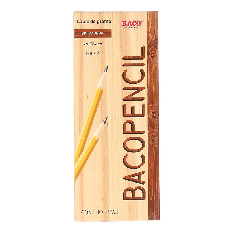 10425 - LAPIZ GRAFITO CON GOMA #2 HEXAG CJA CON 10