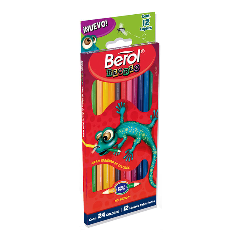 LAPICES DE COLOR DOBLE PUNTA 12X24 RECREO