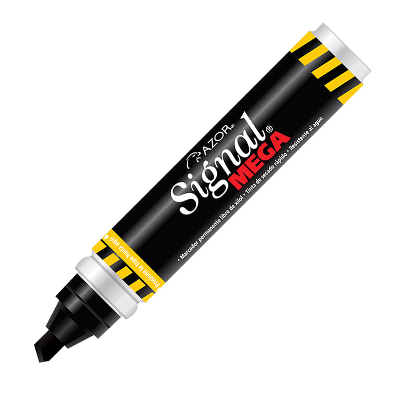 14240 - MARCADOR PERMANENTE GRUESO NEGRO SIGNAL MEGA