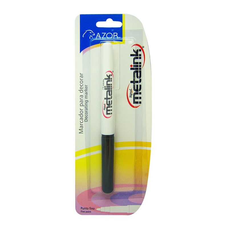 14001 - MARCADOR PERMANENTE FINO BLANCO METALINK BLT