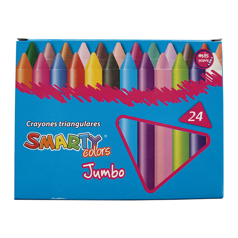 11041 - CRAYON TRIANGULAR JUMBO C/24 SMARTY