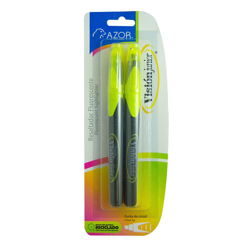 13427 - MARCADOR FLUORESCENTE DELG AMARILLO CON 2 VISION JR