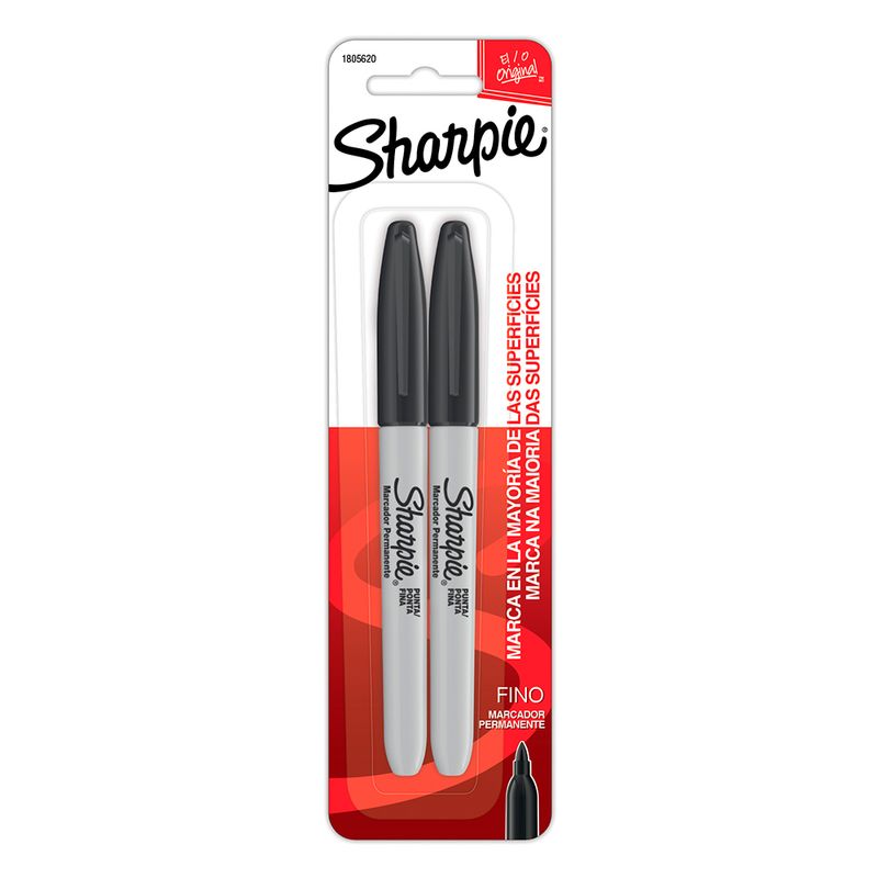 14100 - MARCADOR PERMANENTE FINO NEGRO CON 2 SHARPIE