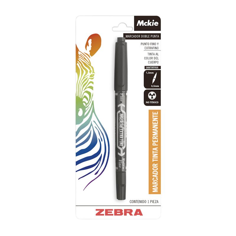 13874 - MARCADOR PERMANENTE DOBLE PUNTA NEGRO MCKIE BLT