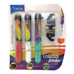 13810 - MARCADOR PARA VIDRIO R-V-B CON 3 AQUARELO GLASS JR