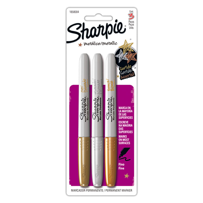 14152 - MARCADOR PERMANENTE FINO SURTIDOS CON 3 METAL SHARPIE