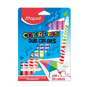 Marcador Base Agua Red Surtidos C/10 Duo Colorpeps 847010