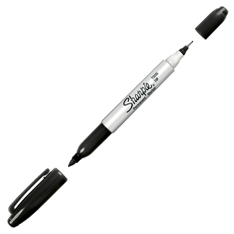 MARCADOR PERMANENTE DOBLE PUNTA NEGRO SHARPIE