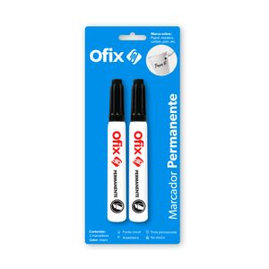 Marcador Permanente Ofix Negro Con 2 301.Es5152Ne