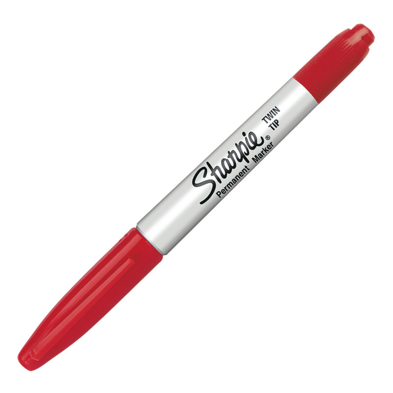 13931 - MARCADOR PERMANENTE DOBLE PUNTA ROJO SHARPIE