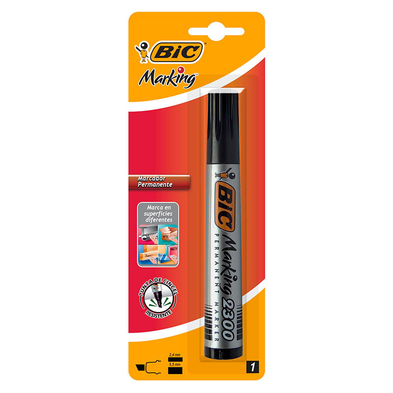 14305 - MARCADOR PERMANENTE PUNTA CINCEL NEGRO MARKING 2300 BLT