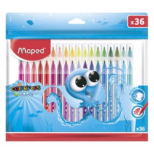 Marcador Base Agua Delgado Con 36Pzas Colorpeps Ocean 845936
