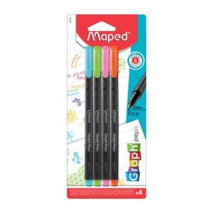 Rotulador Ultrafino Colores Neon Con 4 Graphpeps 749143