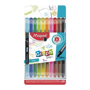 Rotulador Ultrafino Colores Surtidos Con 10 Graphpeps 749050